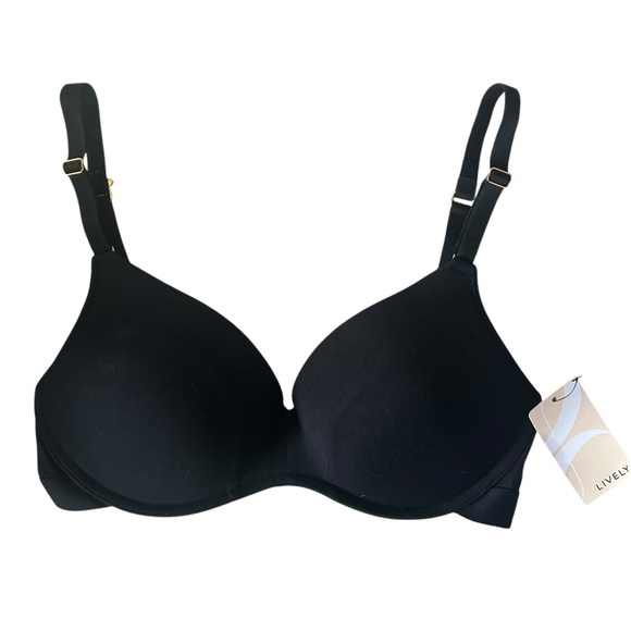 Lively The All Day No Wire Push-up Bra Jet Black 34D - Picture 1 of 10
